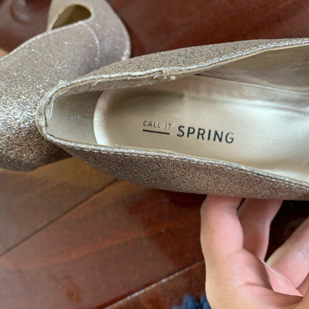 Call It Spring Closed Toed Sparkly Heels - image 6